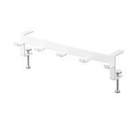 YAMAZAKI 1576 Tower Table Clamp Hook, White, Steel, Minimalist, 30.5 x 7 x 7~11 cm