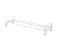 YAMAZAKI 1622 Tower Shoe Rack with Wheels, White, Steel/Nylon, Minimalist 83.5 x 27.5 x 14.5 cm