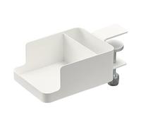 Yamazaki 1638 Tableside Smartphone & Cup Holder, White, W 3.5 x 6.5 x 3.2-4.3 inches (9 x 16.5 x 8.2-11 cm) (Includes Adjustable Screws), Tower, Desk, Retrofitable, Smartphone Stand, Cup Holder