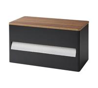 Yamazaki 1644 Kitchen Roll Holder, Steel, Black