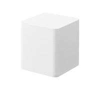 Yamazaki 1753 Accessory Tray, 4 Tiers, Square, White, W 3.5 x D 3.9 x H 3.9 inches (9 x 9 x 10 cm), Tower with Lid, Accessory Case, Accessory Storage