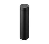 Yamazaki 1829 Tower Round Tissue Box, Black, Steel/ABS Resin/Silicone, Minimalist, 6.8 x 6.8 x 25 cm