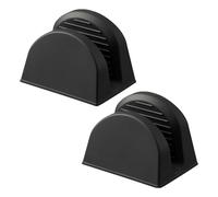 Yamazaki 1958 TOWER Magnetic Silicone Pot Holders (Set of 2), Black, Silicone/Magnet, Minimalist, 9.2 x 7 x 7.2 cm