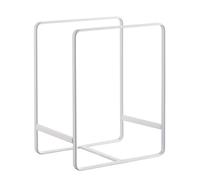 Yamazaki 2268 TOWER Dish Organizer, White, Steel/Silicone, Minimalist Design, 11.5 x 16 x 20 cm (LxWxH)