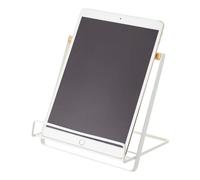 Yamazaki 2737 Tablet and Cookbook Stand Holder, Wood Alloy Steel, White