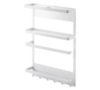 Yamazaki 2744 TOWER Magnetic Refrigerator Side Rack, white, Steel, Minimalist, 24.5 x 6.5 x 34 cm