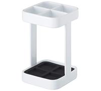 Yamazaki 2821 TOWER Toothbrush Stand, white, Steel, Minimalist, 5.5 x 5.5 x 9 cm