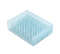 Yamazaki 2994 FLOAT Silicone Soap Tray, blue, Silicone, Minimalist, 11 x 8.5 x 3 cm