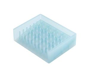 Yamazaki 2994 FLOAT Silicone Soap Tray, blue, Silicone, Minimalist, 11 x 8.5 x 3 cm