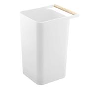 Yamazaki 3132 COMO Trash Can, white, Wood/Polypropylene, Minimalist, 24 x 19.5 x 32 cm