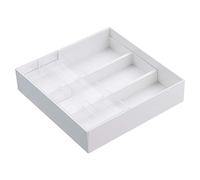 YAMAZAKI 3441 TOWER Extendable Drawer Organizer with Slide, white, ABS Resin/PS Resin, Minimalist, 25 x 24.6 x 5.7 cm