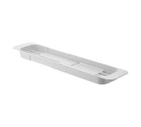 Yamazaki 3546 TOWER Extendable Bathtub Tray, white, ABS Resin, Minimalist, 57.5～75 x 15.5 x 4.5 cm