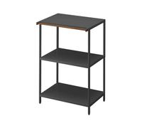Yamazaki 3598 TOWER 3-Tiered Storage Rack, black, Steel/Wood, Minimalist, 60 x 46.5 x 90 cm