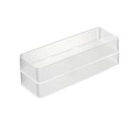 Yamazaki 3644 TOWER Stackable Organizer L x2 Set, white, PS Resin, Minimalist, 8 x 24 x 3.7 cm