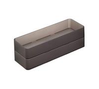 Yamazaki 3645 TOWER Stackable Organizer L x2 Set, black, PS Resin, Minimalist, 8 x 24 x 3.7 cm