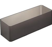 Yamazaki 3647 TOWER Stackable Organizer L Deep x2 Set, black, PS Resin, Minimalist, 8 x 24 x 7.2 cm