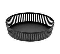 Yamazaki 3812 Tower Fruit Basket Deep, Black, Steel, Minimalist, 21.5 x 21.5 x 10 cm