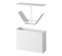 YAMAZAKI 3817-P Container Coffee Filter Case for Home-Kitchen Storage Holder, Steel, White/Opulent Garden