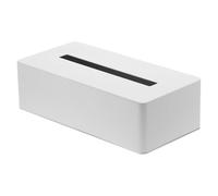 YAMAZAKI Home Rectangular Coer Box Holder | Steel | Tissue Case, White, One Size