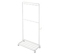 YAMAZAKI Home Supplies Rack-Storage Organizer Wheel Steel | Rolling Carts, White, One Size