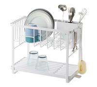 YAMAZAKI Drainer, Steel, ABS plastic, silicone, White, One Size