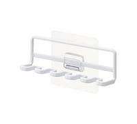 Yamazaki 4520 TOWER Film Hook Toothbrush Holder, white, Polycarbonate/PET/Polyurethane, Minimalist, 12.5 x 3.5 x 4 cm