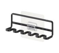 Yamazaki 4521 TOWER Film Hook Toothbrush Holder, black, Polycarbonate/PET/Polyurethane, Minimalist, 12.5 x 3.5 x 4 cm