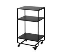 YAMAZAKI 4919 TOWER 3-Tiered Wagon With Handle, black, Steel, Minimalist, 38 x 49 x 81.5 cm