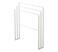 Yamazaki 4979 TOWER Bath Towel Hanger With 3 Bars, white, Steel, Minimalist, 70 x 14 x 81 cm