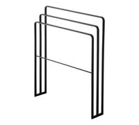 Yamazaki 4980 TOWER Bath Towel Hanger With 3 Bars, black, Steel, Minimalist, 70 x 14 x 81 cm