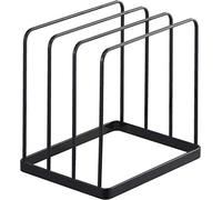 YAMAZAKI 5053 TOWER Tray Stand, black, Steel, Minimalist, 19.5 x 16 x 19.5 cm