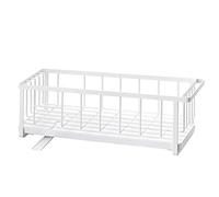 Yamazaki 5068 TOWER Wire Dish Drainer Slim, white, Steel/ABS Resin/Polypropylene/Silicone, Minimalist, 57.5 x 16 x 18.5 cm