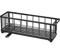 Yamazaki 5069 TOWER Wire Dish Drainer Slim, black, Steel/ABS Resin/Polypropylene/Silicone, Minimalist, 57.5 x 16 x 18.5 cm