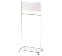 Yamazaki 5175 TOWER Kids Coat Rack With Panel, white, Steel/Wood/Nylon, Minimalist, 68.5 x 33 x 140 cm