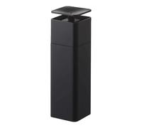 Yamazaki 5214 TOWER Push Soap Dispenser, black, PETG Resin/Polypropylene/Polyethylene/Silicone, Minimalist, 5.5 x 5.5 x 18.5 cm