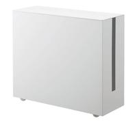 YAMAZAKI 5403 TOWER Cable Box With Casters, White, Steel, Minimalist Design, 15 x 40 x 34.5 cm (LxWxH)