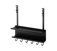 Yamazaki 5462 SMART Under-Desk Cable & Router Organizer, black, Steel, Minimalist, 40 x 11.5 x 43 cm
