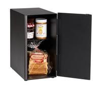 YAMAZAKI 5681 TOWER Bread Case Tall, black, Steel, Minimalist, 22 x 34.5 x 41 cm