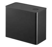 Yamazaki 6908 Tower Airtight Coffee Storage Container, Black, Polypropylene/Silicone, Minimalist, 18.4 x 9.2 x 15.4 cm