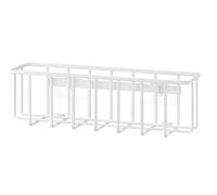 YAMAZAKI 6913 TOWER Adhesive Hook Multi-Purpose Basket L, White, Steel/Silicone/Polycarbonate, Minimalist, 30.5 x 8.5 x 10 cm