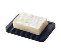 Yamazaki Soap Tray, Silicone, Black, One Size