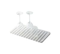 YAMAZAKI 7445 FLOW Silicone Drainer Tray, white, Silicone, Minimalist, 38 x 20 x 1.2 cm