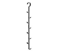 YAMAZAKI 7648 SMART Closet Hanger, Black, Steel, Minimalist Design, 6 x 5 x 54 cm (LxWxH)
