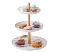 Yamazaki Dessert Stand, Alloy Steel, White, One Size