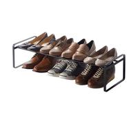 YAMAZAKI Frame Extendable Shoe Rack, black | Steel, Stackable Design with Included Clips, Holds up to 4 Pairs of Shoes, 25 x 41-70 x 17,5 cm, Japanese Design