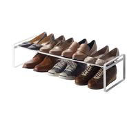 YAMAZAKI 7209 FRAME Extendable Shoe Rack, white, Steel, Minimalist, 41～70 x 25 x 17.5 cm