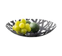 YAMAZAKI 2498 Tower Fruit Bowl, Black, Steel, Minimalist, 26 x 26 x 4.5 cm