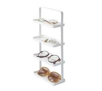 YAMAZAKI Home 4-Tier Accessory Tray-Jewelry Holder & Storage Organizer | Steel, White, One Size