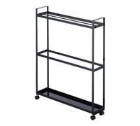 YAMAZAKI home 4293 Towel Rack and Bath Cart-Rolling Bathroom Storage Organizer, One Size, Black