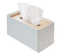Yamazaki Home Box Cover Lid | Steel | Tissue Case, One Size, Ash